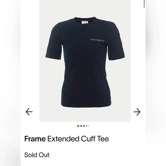 FRAME
Women's Blue Extended Cuff Tee “Los Angeles” - Picture 1 of 6